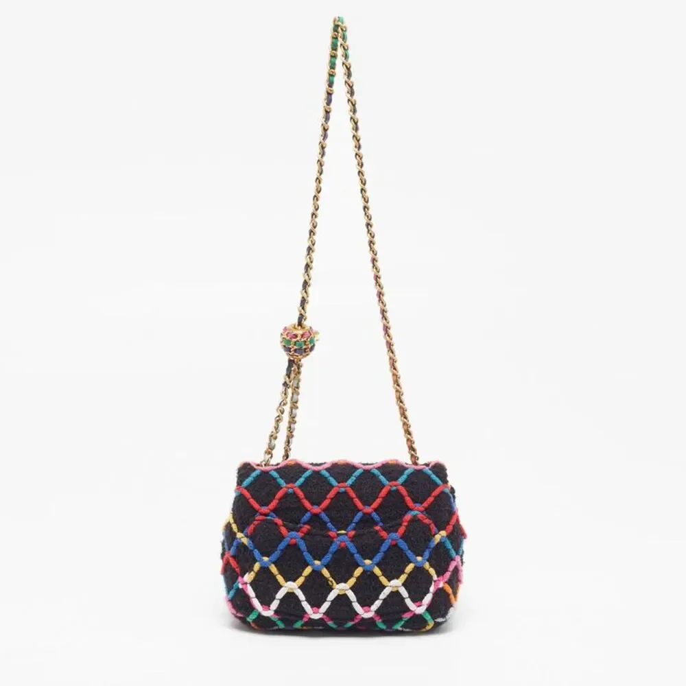 Chanel Pearl Crush Mini Multicolor Tweed Square Flap Bag - Picture 4 of 7